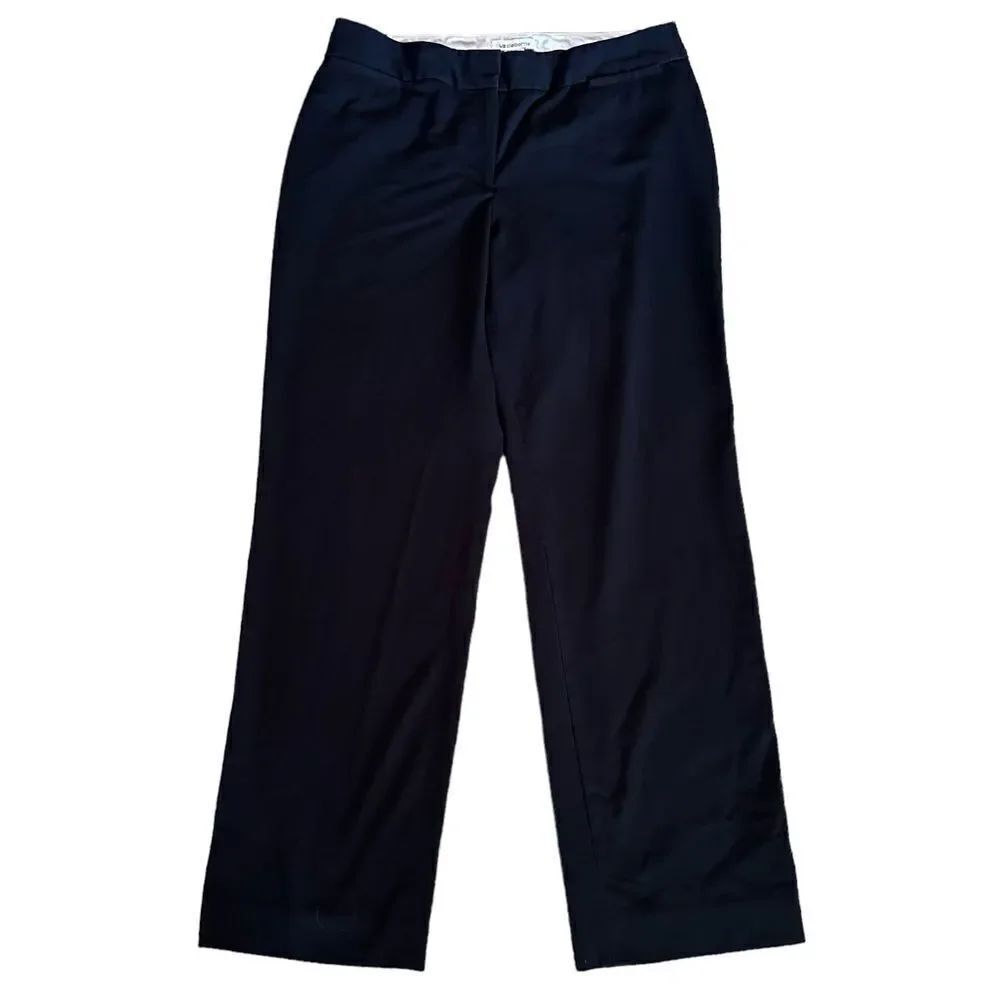 Audra Black Business Casual Straight Leg High Waist Office Trouser Dress Pants